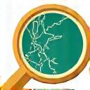 Magnifying glass over a map of Ottawa waterways, symbolizing research updates.