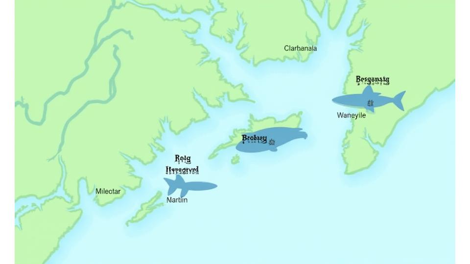 An illustrative map highlighting key fishing zones along the Ottawa River and Rideau River, with icons for different fish species.
