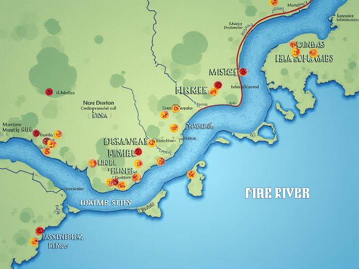Detailed map highlighting the Ottawa River and Rideau Canal fishing areas, marked with various fishing spots and Northcurrent Outfitters location.